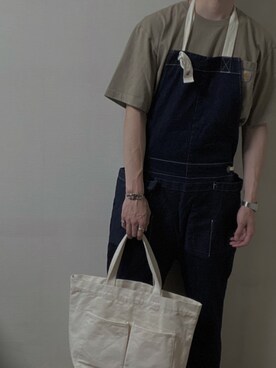 「KAPITAL（キャピタル）のアイテム（オールインワン・サロペット）」を使った、ヤマオカ　タツキさん（メンズ・170cm）の秋コーディネート