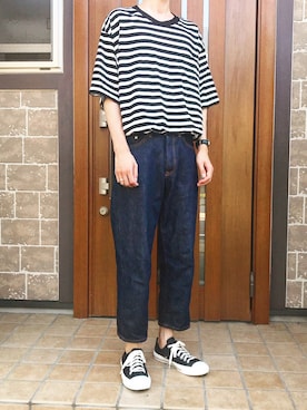 「無印良品コーデ」｜「アイテム（アクセサリー）」を使った、友人A。さん（メンズ・175cm）の夏コーディネート