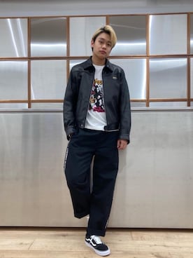 「コラボレーション」｜「アイテム（その他アウター）」を使った、Linさん（メンズ・177cm）の夏コーディネート