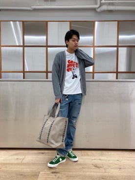 「アイテム（キーホルダー）」を使った、Linさん（メンズ・177cm）の夏コーディネート