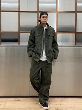 「ロンt」｜「アイテム（ジャケット/アウター）」を使った、Linさん（メンズ・177cm）の秋コーディネート