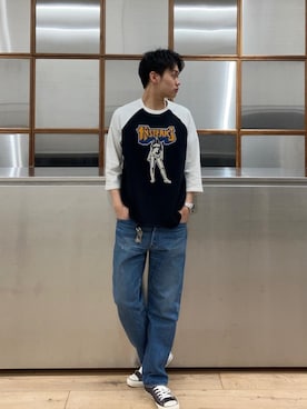 「ロンt」｜Linさん（メンズ・177cm）の冬コーディネート