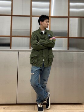 「みりたりー」｜「アイテム（ブルゾン）」を使った、Linさん（メンズ・177cm）の春コーディネート