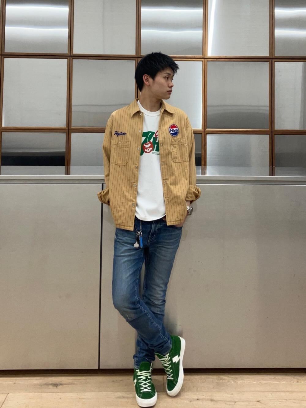 ヒステリックグラマー　ラグラン　tシャツ　イエロー HYSTERIC GLAMOURのTシャツ/カットソー（イエロー系）を使った