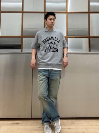 HYSTERIC GLAMOUR ストライプブーツカットデニム　たっけ HYSTERIC GLAMOUR（ヒステリックグラマー）の「ブーツカット