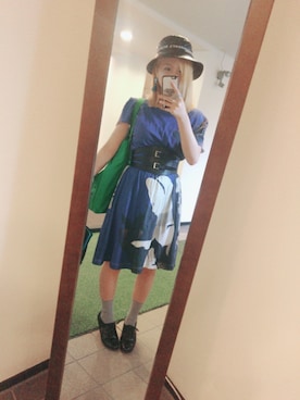 「あちゃちゅむ」｜「アイテム（ワンピース/ドレス）」を使った、海月🌈🌻🐈彩花さん（レディース・155cm）の秋コーディネート