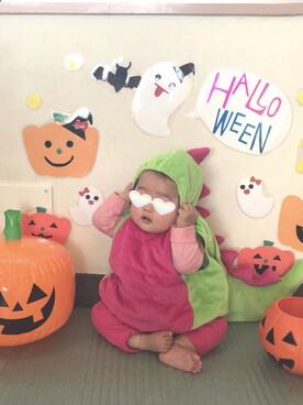 「9ヶ月」｜「アイテム（その他）」を使った、おまちゃんさん（キッズ・70cm）の秋コーディネート