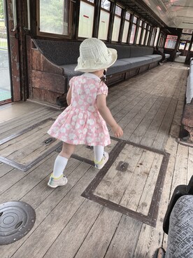 「F.O.KIDS（エフオーキッズ）のアイテム（ワンピース/ドレス）」を使った、おまちゃんさん（キッズ・70cm）の夏コーディネート