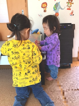 「BUDDY Lee（バディーリー）のアイテム」を使った、おまちゃんさん（キッズ・90cm）の春コーディネート