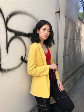 「GLASSONS（グラッソンズ）のアイテム」を使った、mika さん（レディース・170cm）の春コーディネート