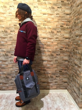 「STARTER BLACK LABEL(スターターブラックレーベル)のアイテム(バッグ)」を使った、RiNc盛岡さん(メンズ・170cm)の春コーディネート