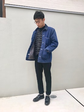 「Wrangler」｜「アイテム（カバーオール）」を使った、____khr.sさん（メンズ・180cm）の春コーディネート