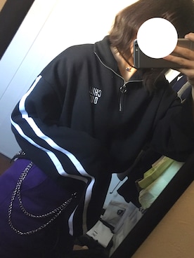 「Aラインスカート」｜「アイテム（スウェット）」を使った、るるさん（レディース・156cm）の冬コーディネート