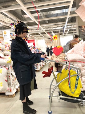 「Familiar （ファミリア）のアイテム（ジャケット/アウター）」を使った、me.さん（レディース・165cm）の冬コーディネート