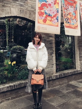 「Mo&Co.（モーアンドコー）のアイテム（ジャケット/アウター）」を使った、晴子小姐さん（レディース・168cm）の冬コーディネート