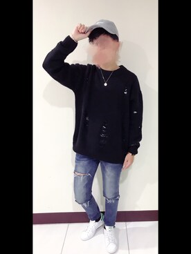 「SQUAD（スクアッド）のアイテム（帽子）」を使った、Erineさん（メンズ・160cm）の冬コーディネート