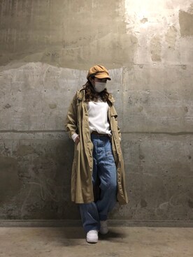 「AVIREX（アヴィレックス）のアイテム（トレンチコート）」を使った、nagipiiさん（レディース・163cm）の冬コーディネート
