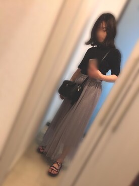 「ハイネックトップス」｜nachiさん（レディース・148cm）の夏コーディネート