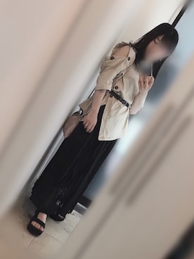 「OZOC（オゾック）のアイテム（Tシャツ/カットソー）」を使った、nachiさん（レディース・148cm）の夏コーディネート