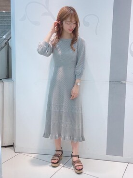「透かし柄」｜るんさん（レディース・163cm）の春コーディネート