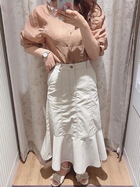 「シャーベットカラー」｜るんさん（レディース・163cm）の春コーディネート