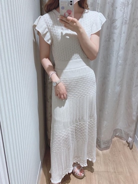 「透かし柄」｜るんさん（レディース・163cm）の春コーディネート