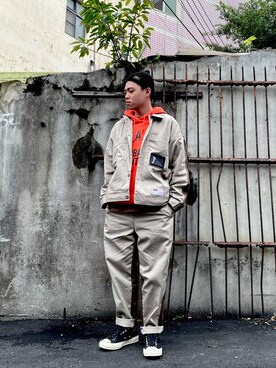 「MIHARAYASUHIRO（ミハラヤスヒロ）のアイテム（セットアップ）」を使った、劉さん（メンズ・170cm）の春コーディネート