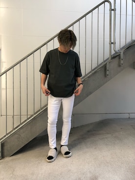 「白スキニー」｜ユーダイさん（メンズ・170cm）の夏コーディネート
