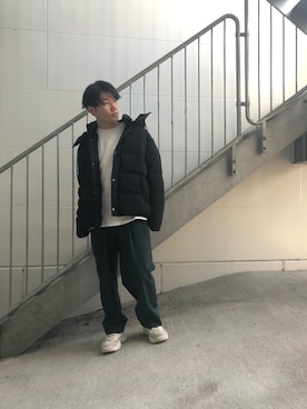 「COLONY 2139（コロニートゥーワンスリーナイン）のアイテム（ダウンジャケット/コート）」を使った、ユーダイさん（メンズ・170cm）の秋コーディネート