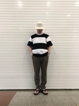 「COLONY 2139（コロニートゥーワンスリーナイン）のアイテム（ハット）」を使った、ユーダイさん（メンズ・170cm）の春コーディネート