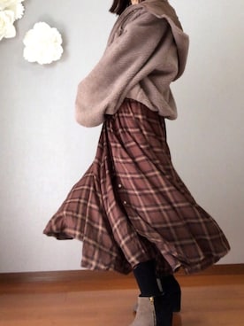 「アプレジュール」｜「アイテム（レッグウェア）」を使った、ピさん（レディース・162cm）の冬コーディネート