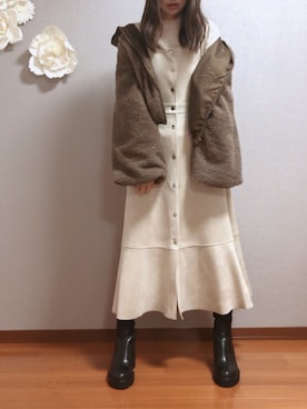 「apres jour（アプレジュール）のアイテム（ブルゾン）」を使った、ピさん（レディース・162cm）の冬コーディネート