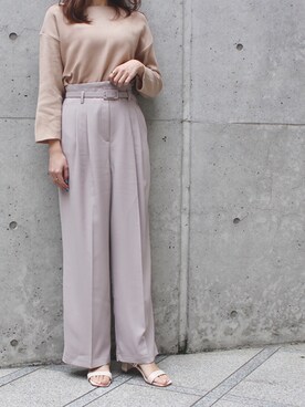 「街頭穿搭」｜MODEROBE.OFFICIALさん（レディース・165cm）の春コーディネート