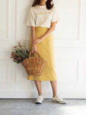 「MODE ROBE（モードローブ）のアイテム」を使った、MODEROBE.OFFICIALさん（レディース・165cm）の春コーディネート