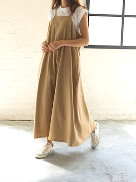 「日系休闲」｜「アイテム（ワンピース/ドレス）」を使った、MODEROBE.OFFICIALさん（レディース・165cm）の春コーディネート