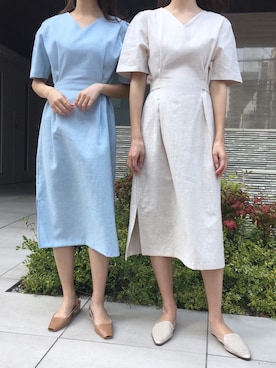 「MODE ROBE（モードローブ）のアイテム」を使った、MODEROBE.OFFICIALさん（レディース・161cm）の春コーディネート