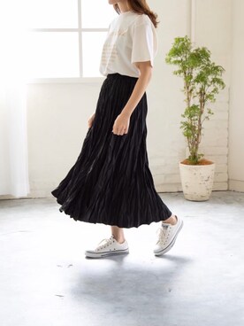 「MODE ROBE（モードローブ）のアイテム」を使った、MODEROBE.OFFICIALさん（レディース・165cm）の春コーディネート