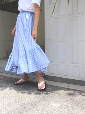 「MODE ROBE（モードローブ）のアイテム」を使った、MODEROBE.OFFICIALさん（レディース・165cm）の夏コーディネート