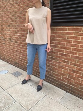 「日系极简」｜「アイテム（サンダル）」を使った、MODEROBE.OFFICIALさん（レディース・165cm）の夏コーディネート