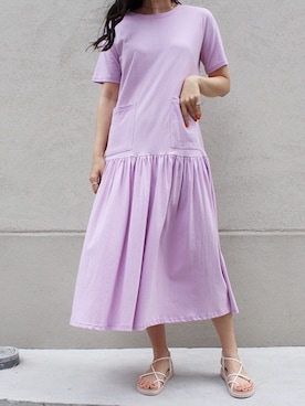 「MODE ROBE（モードローブ）のアイテム（ワンピース/ドレス）」を使った、MODEROBE.OFFICIALさん（レディース・165cm）の夏コーディネート