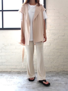 「MODE ROBE（モードローブ）のアイテム」を使った、MODEROBE.OFFICIALさん（レディース・165cm）の夏コーディネート