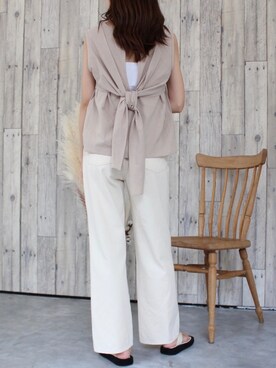 「MODE ROBE（モードローブ）のアイテム」を使った、MODEROBE.OFFICIALさん（レディース・165cm）の夏コーディネート