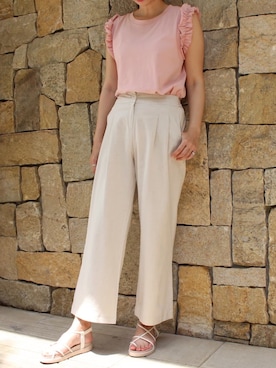 「MODE ROBE（モードローブ）のアイテム」を使った、MODEROBE.OFFICIALさん（レディース・165cm）の夏コーディネート