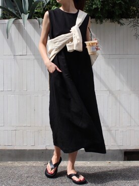 「日系休闲」｜「アイテム（ワンピース/ドレス）」を使った、MODEROBE.OFFICIALさん（レディース・165cm）の夏コーディネート