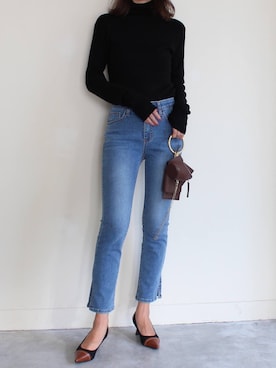 「MODE ROBE（モードローブ）のアイテム」を使った、MODEROBE.OFFICIALさん（レディース・165cm）の秋コーディネート