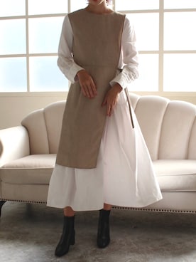 「アイテム（シャツワンピース）」を使った、MODEROBE.OFFICIALさん（レディース・165cm）の秋コーディネート