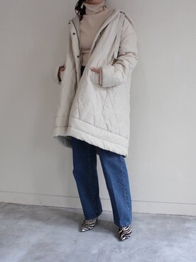 「日系极简」｜「アイテム（その他アウター）」を使った、MODEROBE.OFFICIALさん（レディース・165cm）の秋コーディネート