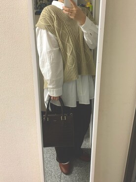 「SVEC（シュベック）のカンフーシューズ kung fu Shoes / ストラップパンプス（バレエシューズ）」を使った、さくらさん（レディース・153cm）の秋コーディネート