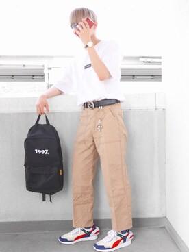 「ADER error（アーダーエラー）のアイテム」を使った、Kazumaさん（メンズ・178cm）の夏コーディネート