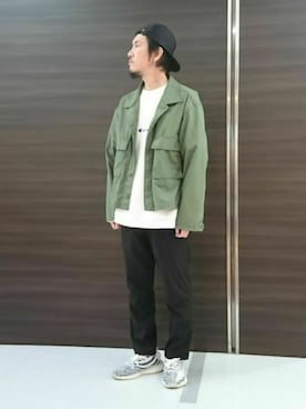 「アイテム（ミリタリージャケット）」を使った、tk.TAKEO KIKUCHI 小倉駅前アイム店さん（メンズ・173cm）の春コーディネート